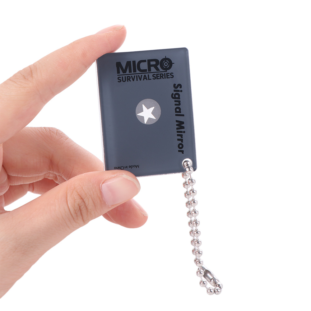 Signal Mirror Rescue - 反射型屋外信号ミラー 実用的な多機能レスキューミラー 旅行用昼光サバイバルミラー