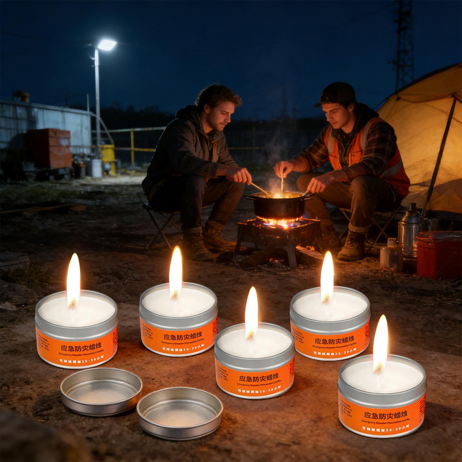 Outdoor Adventure Hours - サバイバルキャンドル 安定した明るさ 清潔 26～30時間点灯 アウトドアキャンプキャンドル アドベンチャー
