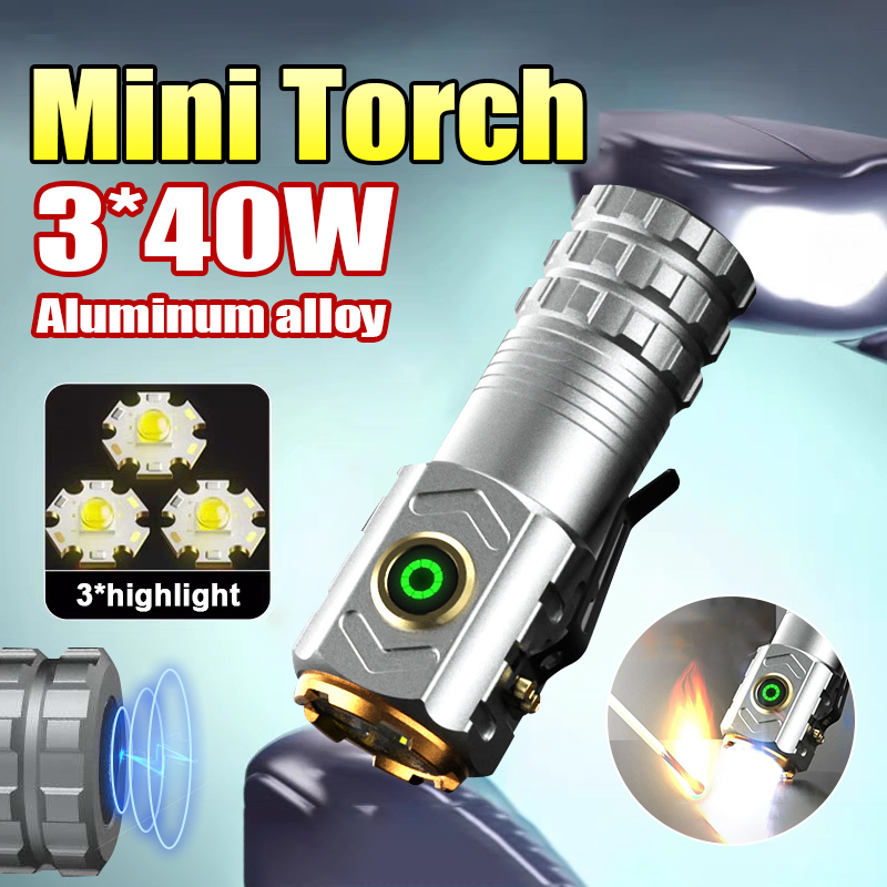 Outdoor Adventure Hiking - 超強力スポットライト点火懐中電灯ミニ懐中電灯強力な磁石ミニ LED トーチ屋外キャンプ冒険