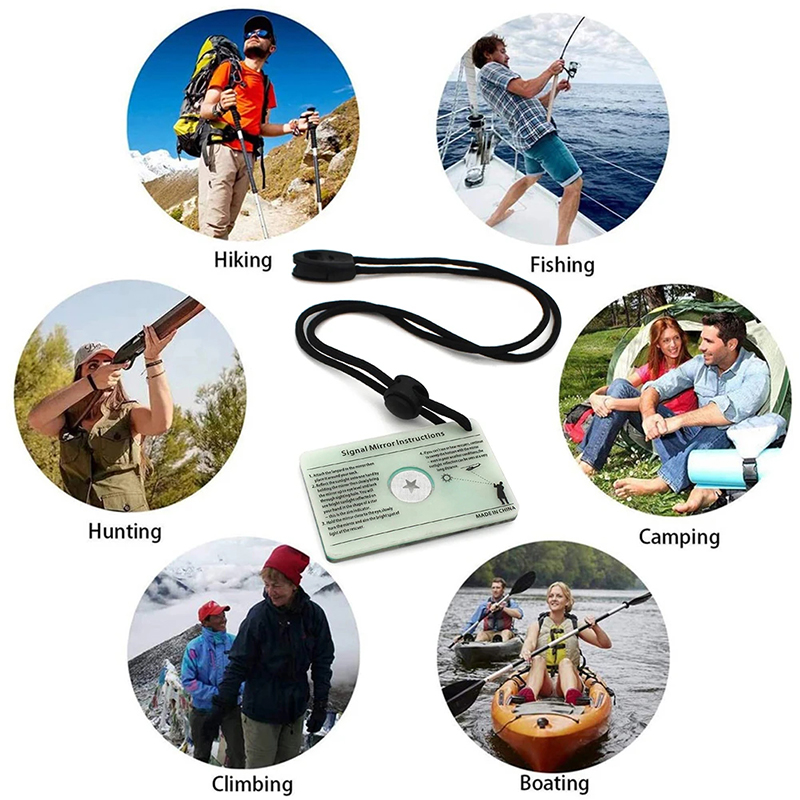 長方形緊急ミラー多機能救命ボート緊急救助信号ミラー（ホイッス - Signal Mirror Rescue のレビューと価格