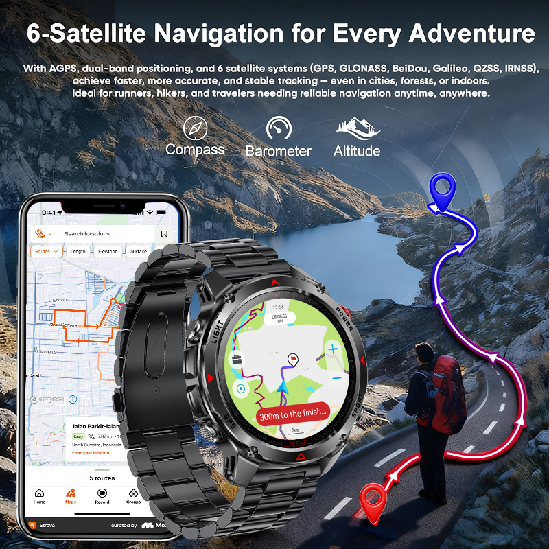 2026年新型アウトドアミリタリーGPSスマートウォッチ、A - Outdoor Adventure Hours のレビューと価格