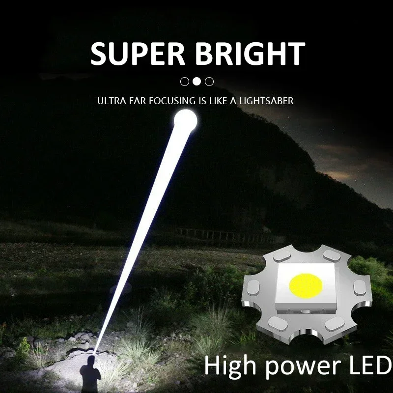 900000 LM 強力な LED 懐中電灯ズームトーチデジ - Outdoor Adventure Inc のレビューと価格