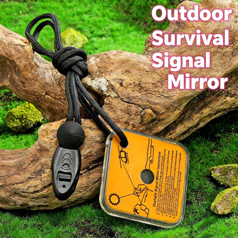 サバイバルシグナルミラー（ホイッスル付き）緊急救助用反射ミラ - Signal Mirror Rescue のレビューと価格