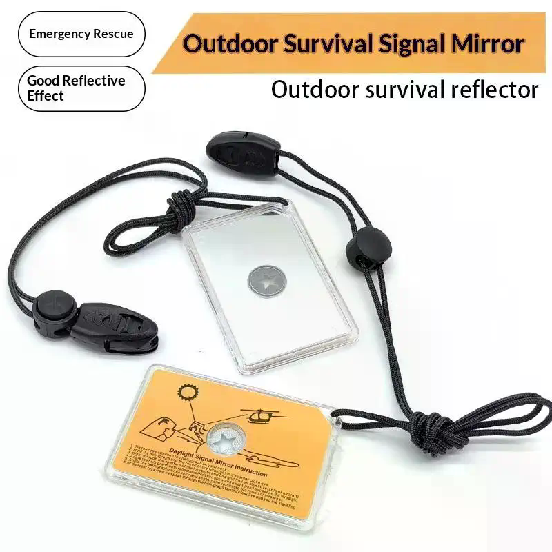 アウトドアサバイバル信号ミラー 緊急反射鏡 ポータブル反射鏡 - Signal Mirror Rescue のレビューと価格