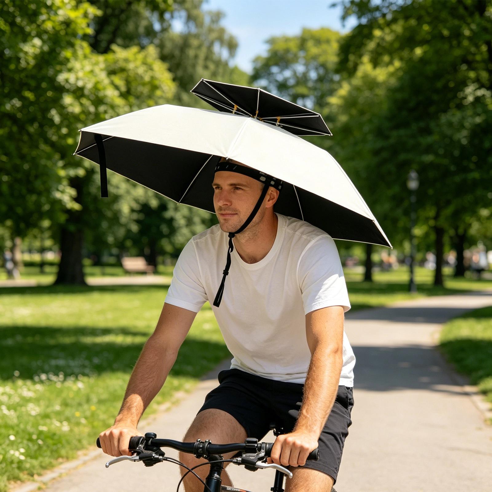 折りたたみ式ヘッドマウント傘帽子防水UV保護日雨兼用キャップ - Outdoor Adventure Hat のレビューと価格