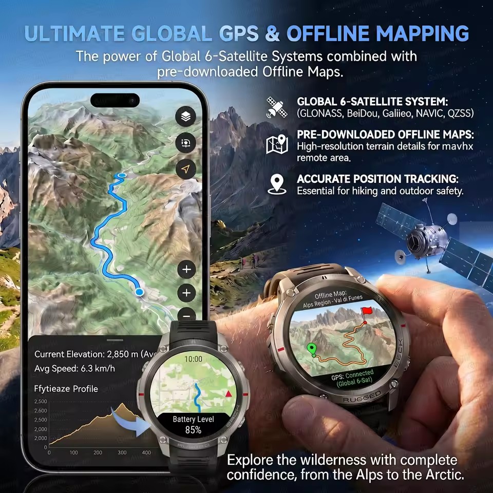 新しい内蔵 GPS アウトドアアドベンチャースマートウォッチ - Outdoor Adventure Hours のレビューと価格